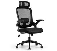 Silla de Oficina | Escritorio o Estudio Ergonómica con Ruedas | Reposacabezas y Reposabrazos Ajustables | Soporte Lumbar | Respaldo de Malla Transpirable | Altura Regulable | Ideal casa o Trabajo