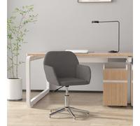vidaXL Silla de oficina giratoria de tela gris claro