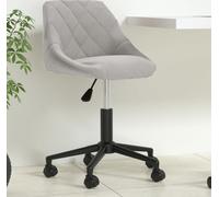 Silla de oficina giratoria, color gris claro, tapizada en terciopelo, marca Living Store