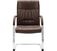 Silla de oficina giratoria, color marrón, tapizada en cuero sintético, marca vidaXL
