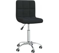 Silla de oficina giratoria de tela negra