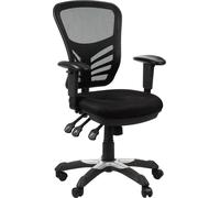Silla de oficina giratoria ergonómica HG-0001, base de nailon, reposabrazos ajustables,