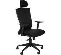 Silla de oficina giratoria ergonómica HG-0004F, base de nailon, reposabrazos ajustables, reposacabezas,
