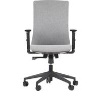 Silla de oficina giratoria ergonómica TONO, base de nailon, reposabrazos ajustables, gris