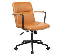 Silla de oficina hilda cuero auténtico marrón 62x58x88 cm