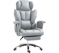Silla de oficina HOMCOM con función reclinable, silla de escritorio ergonómica, silla giratoria