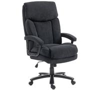 Silla de oficina HOMCOM, silla ergonómica para escritorio con función de inclinación, diseño con apariencia de terciopelo