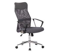 CLP Silla De Oficina Korba En Malla & Base De Metal I Silla De Escritorio con Ruedas Giratoria & Regulable En Altura | Color Gris