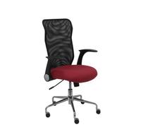 Silla De Oficina Minaya Respaldo Malla Negro. Asiento Bali Granate