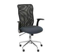 Silla De Oficina Minaya Respaldo Malla Negro. Asiento Bali Gris Oscuro