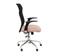 Silla De Oficina Minaya Respaldo Malla Negro. Asiento Bali Rosa Pálido