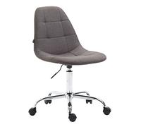 Silla De Oficina Moderna Reims Tapizado En Tela I Silla De Escritorio con Respaldo I Silla De Ordenador con Ruedas I Color: Color:Gris Oscuro