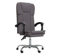 Silla de oficina nusar reclinable con reposapiés gris 112,5-122x63x56 cm