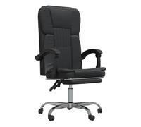 Silla de oficina nusar reclinable con reposapiés negro 112,5-122x63x56 cm
