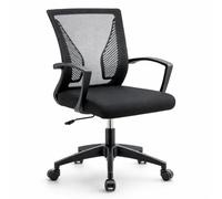 Silla de Oficina o Escritorio ergonómica con Ruedas giratorias y Soporte Lumbar. Respaldo de Malla Transpirable. Soporta hasta 150kg. Ideal despacho, casa o teletrabajo. Diseño Moderno y Juvenil.