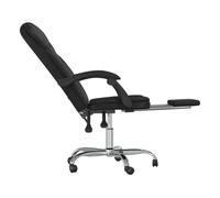 Silla de oficina pulssar reclinable con reposapiés negro 112,5-122x63x56 cm