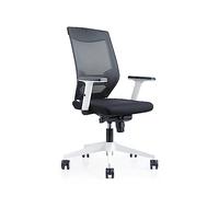 Rocada Silla de oficina Ergoline 908W-4 – Ergonómica, regulación lumbar, malla, Negro/Blanco