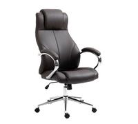 Silla de oficina salford en cuero auténtico 120x64x79 cm
