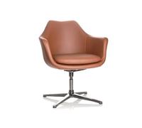 Silla De Oficina / Silla De Salón Artemia Piel Sintética Marrón Hjh Office