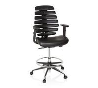Silla De Oficina / Silla Giratoria Ergo Line Ii Work Piel Sintética Negro Hjh Office
