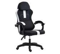 Silla de oficina tela miltona negro/blanco 65x65x123 cm