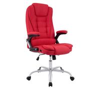 Silla de oficina ergonómica CLP, con capacidad de carga de 150 kg, modelo Thor, silla giratoria con diseño moderno | Color: rojo