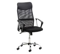 CLP Silla De Oficina Washington Tapizada En Red I Silla De Ordenador Ergonómica & con Ruedas I Silla De Escritorio Moderna I Color:, Color:Negro
