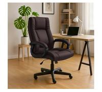 CLP Silla de Oficina ergonómica con Ruedas y regulación de Altura, Silla de dirección Regulable en Altura, Silla giratoria Sparta, Color:marrón