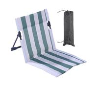 Silla de playa plegable a rayas retro, respaldo portátil para acampar