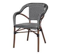 Silla De Ratán Sintético Imperio - Misterwils Furniture For Free Souls 56x82x58 Black