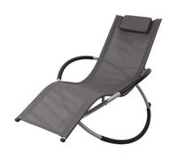 Bc-elec - HMBL-04-GREY - Sillón de jardín para jardín, mecedora, resistente a la intemperie, máx. 180 kg