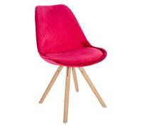 Silla de salón sofia tapizada en terciopelo 48x54x81 cm