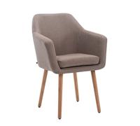 Silla de salón utrecht en tela gris topo 57.5x61x88 cm