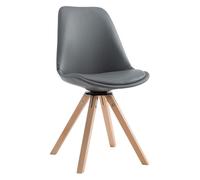 Silla de visita calais square simil cuero gris 56x48x84 cm
