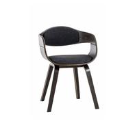 Silla de visita kingston en tela gris/gris oscuro 46x49x73 cm