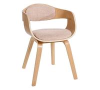 Silla de visita kingston en tela natural/crema 46x49x73 cm