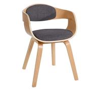 Silla de visita kingston en tela natural/gris claro 46x49x73 cm