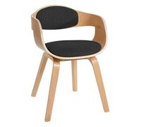Silla de visita kingston en tela natural/gris oscuro 46x49x73 cm