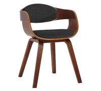 Silla de visita kingston en tela nogal/gris oscuro 46x49x73 cm