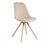 Silla de visita toulouse rund en terciopelo crema 56x48x84 cm