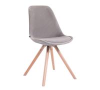 Silla de visita toulouse rund en terciopelo gris 56x48x84 cm