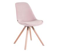 Silla de visita toulouse rund en terciopelo rosado 56x48x84 cm