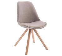 Silla visita toulouse square en tela gris topo 56x48x84 cm