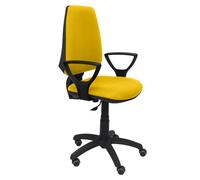 Silla elche cp bali amarillo brazos fijos ruedas de parqué