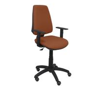Piqueras y Crespo Silla Elche CP brazos regulables ruedas para parquet Bali marrón