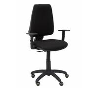 Silla Elche CP bali negro brazos regulables ruedas de parquet