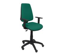 PIQUERAS Y CRESPO Silla Elche con Mecanismo de Contacto Permanente y Brazos Regulables Verde Esmeralda