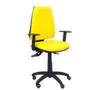 Silla Elche S bali amarillo brazos regulables ruedas de parquet