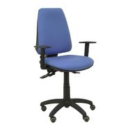 Silla Elche S bali azul claro brazos regulables ruedas de parqué