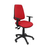 Silla Elche S bali rojo brazos regulables ruedas de parquet